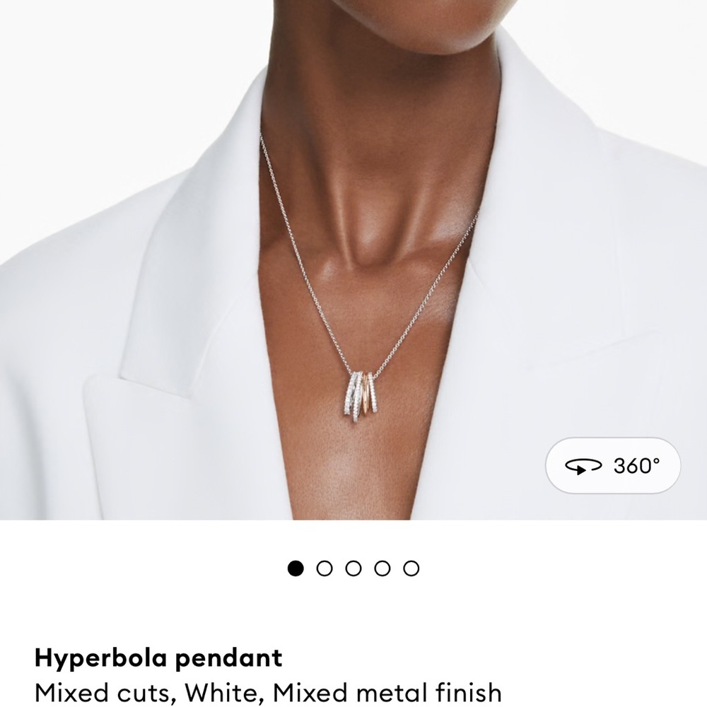 Swarovski Silver Hyperbola White Necklace